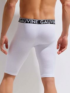 Облегающие боксеры на пришивной резинке с логотипом белого цвета GAUVINE RTGAU3016-02